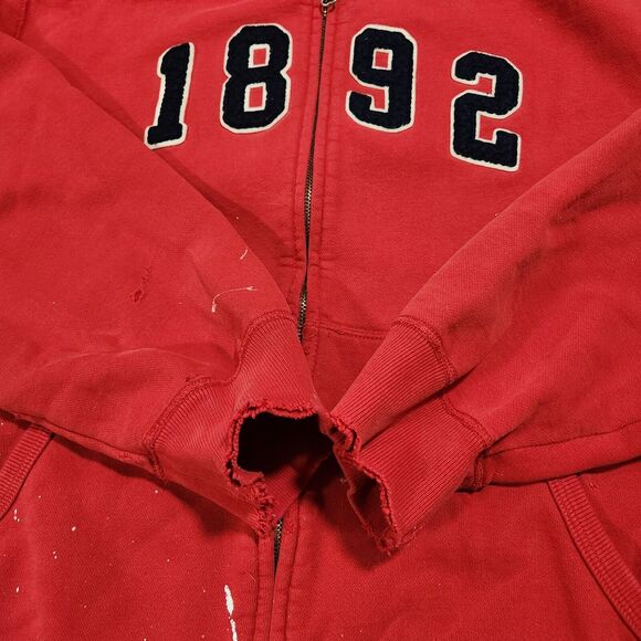 VTG Abercrombie & Fitch A&F Mens XL Full Zip Heavyweight Hoodie Sweatshirt - Picture 10 of 13